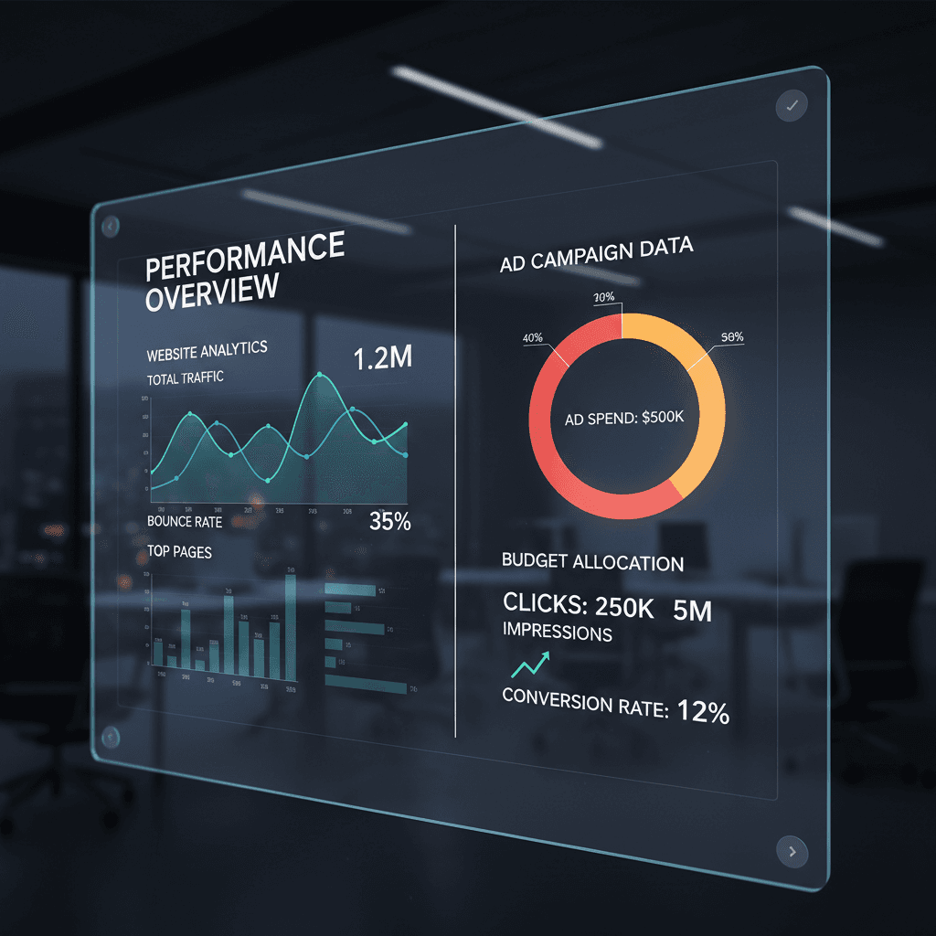 Integrated marketing and website dashboard