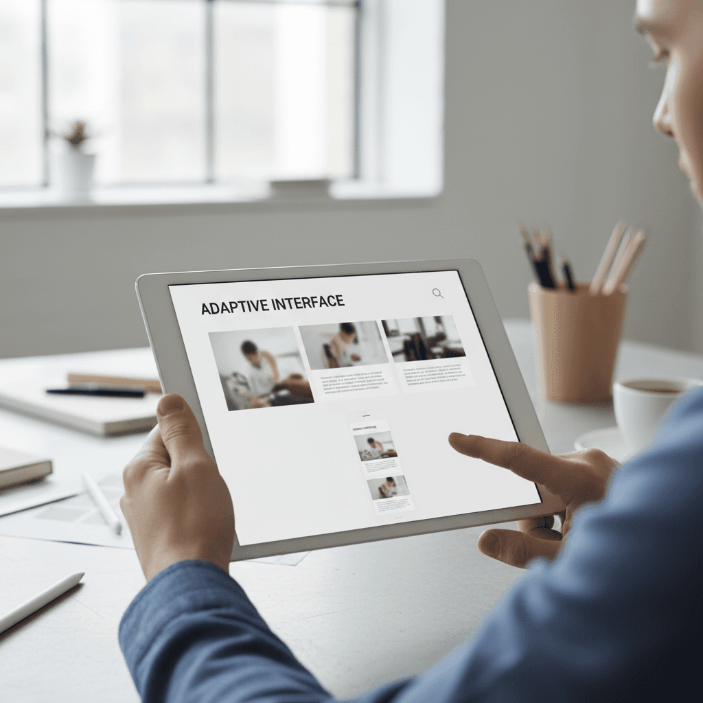 Web designer working on mobile layout